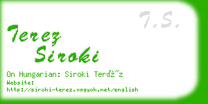 terez siroki business card